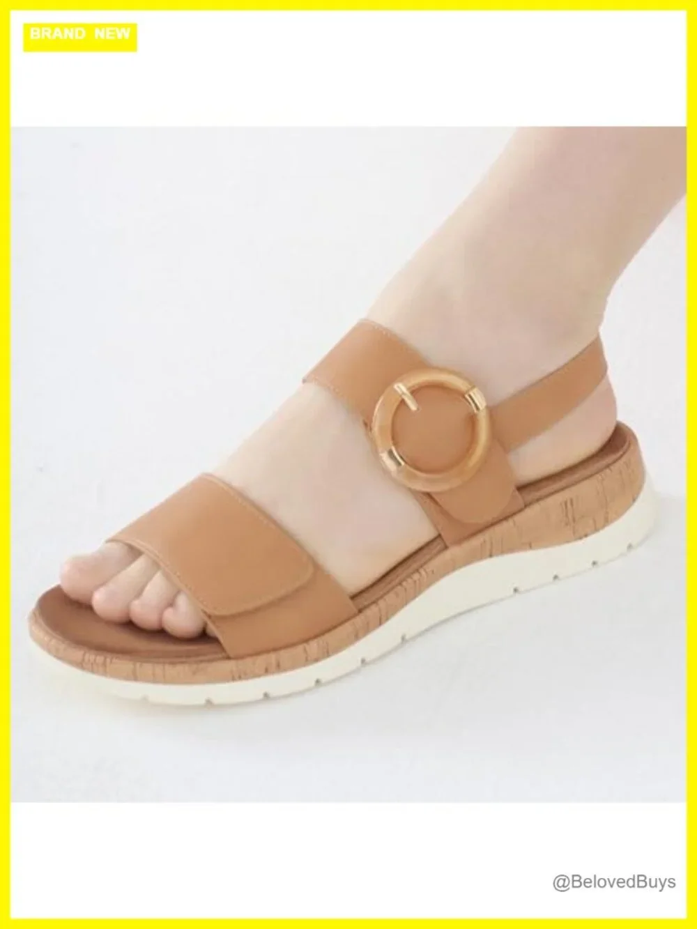 Womens Low Wedge Sandals Arch Support Dual Adjustable Straps Open Toe